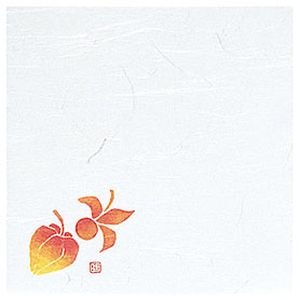 ヤマコー 用美 YAMACO ヤマコー 4寸雲竜敷紙 ほおずき 100枚入 64411 用美