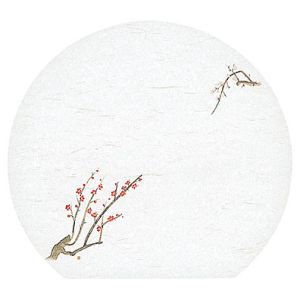 ヤマコー 用美 YAMACO ヤマコー 尺3 半月雲竜和紙 懐石まっと 枯淡 梅 100枚入 65210 用美