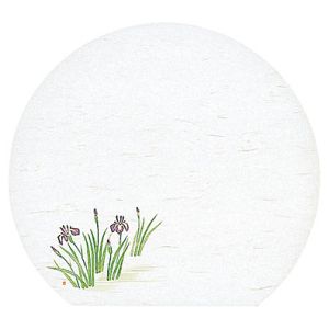 ヤマコー 用美 YAMACO ヤマコー 尺3 半月雲竜和紙 懐石まっと 枯淡 花しょうぶ 100枚入 65212 用美