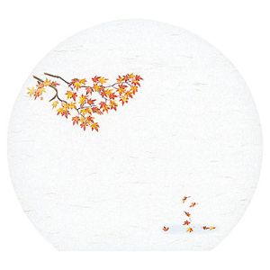 ヤマコー 用美 YAMACO ヤマコー 尺3 半月雲竜和紙 懐石まっと 枯淡 紅葉 100枚入 65215 用美