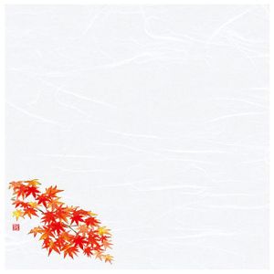 ヤマコー 用美 YAMACO ヤマコー 4寸 四季彩雲竜敷紙 赤もみじ 100枚入 68823 用美