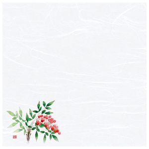 ヤマコー 用美 YAMACO ヤマコー 4寸 四季彩雲竜敷紙 南天 100枚入 68831 用美