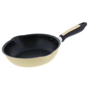 ベストコ BESTOCO ベストコ フライパン 20cm クリーム 軽わざパン ふっ素樹脂加工 IH ガス火 オール熱源対応 両口 NQ-0094 カリーノ