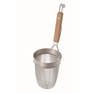 新越ワークス スリースノー 18-8 ステンレス ラーメン専用 パワーテボ フチ高 引掛付 8メッシュ 31890 新越ワークス TS