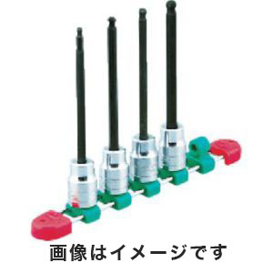 KTC 京都機械工具 KTC TBT4L04BPH 12.7sq. ロング ボールポイント ヘキサゴン ビットソケットセット 4コ組