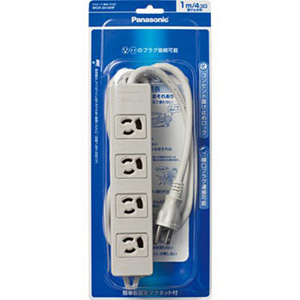 パナソニック Panasonic パナソニック WCH2414HP OAタップ 接地15A抜け止め形 4コ口 1mコード付 Panasonic