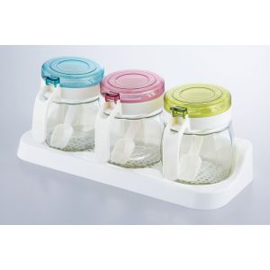 タマハシ エポラス タマハシ ガラス製カラフル調味料カップ 3P SV-6315