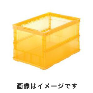 トラスコ中山 TRUSCO トラスコ TSK-O50B OR 薄型折りたたみコンテナスケル 50L オレンジ TRUSCO