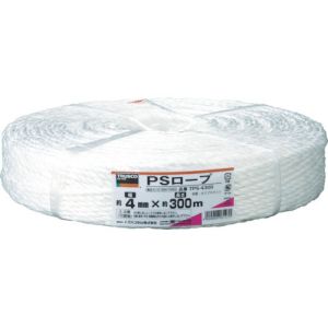 トラスコ TRUSCO トラスコ PSロープ 幅4mm×長さ300m 白 TPS-4300