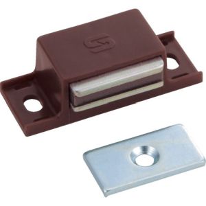 トラスコ TRUSCO トラスコ TSM-10P-BR マグネットキャッチ 樹脂製 L40mm 茶 樹脂製 TRUSCO