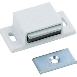 トラスコ TRUSCO トラスコ TSM-41-W マグネットキャッチ 樹脂製 L40mm 白 樹脂製 TRUSCO