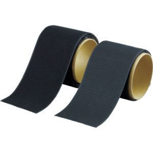 トラスコ TRUSCO トラスコ TMSD-100-BK マジックテープ 強粘着 幅100mm長さ1m黒 1巻=1セット TRUSCO