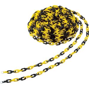 トラスコ TRUSCO トラスコ TPC-6YB プラチェーン 6MM×30M 黄/黒 TRUSCO