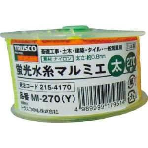 トラスコ TRUSCO トラスコ 蛍光水糸マルミエ 太 270m 1巻 MI-270-Y メーカー直送 代引不可 北海道・沖縄・離島不可