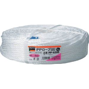 トラスコ TRUSCO トラスコ PP-6200 PPロープ 幅6mmX長さ200m 白 TRUSCO