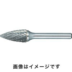 トラスコ TRUSCO トラスコ TH4C095 超硬バー トンガリ型 Φ9.5×刃長19×軸6 コースカット TRUSCO