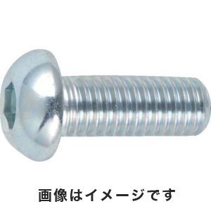 トラスコ中山 TRUSCO 六角穴付ボタンボルト三価 白 全ネジ M6×30 15本入 B774-0630