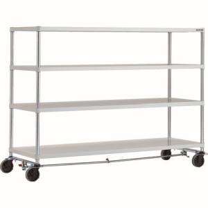 トラスコ TRUSCO トラスコ PER-4664-U125-B4-W フェニックスラック 1800X600 4段 U車輪4輪S付 W色 抗菌粉体塗装 メーカー直送 代引不可 北海道 沖縄 離島不可