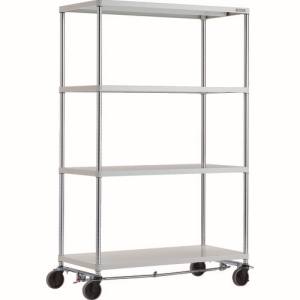 トラスコ TRUSCO トラスコ PER-6464-U125-B4-W フェニックスラック 1200X600 4段 U車輪4輪S付 W色 抗菌粉体塗装 メーカー直送 代引不可 北海道 沖縄 離島不可