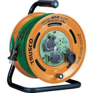 トラスコ中山 TRUSCO 屋外型コードリール30m 防雨型 ブレーカー 漏電防止付き TBE-30KC メーカー直送 代引不可 北海道沖縄離島不可