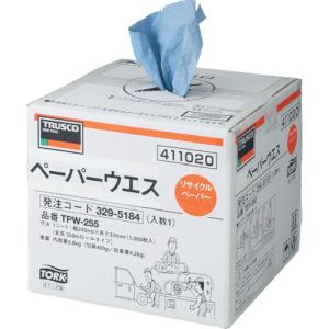 トラスコ TRUSCO トラスコ TPW-255 ペーパーウエス 235mm×255m ポップアップタイプ 1巻入 TRUSCO メーカー直送 代引不可 北海道沖縄離島不可