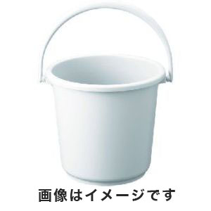 トラスコ TRUSCO トラスコ PPカラーバケツ 15L 白 TPPB-15-W