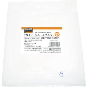 トラスコ TRUSCO トラスコ TNクリーンルームワイパー100 228×228mm 100枚入 TCRW-100CP