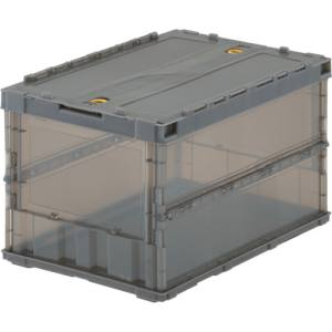 トラスコ TRUSCO トラスコ TSK-C50B-BR 薄型折りたたみコンテナスケル 50Lロックフタ付 ブラウン TRUSCO メーカー直送 代引不可 沖縄 離島不可