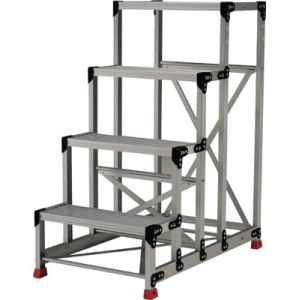 トラスコ TRUSCO トラスコ 作業用踏台 アルミ製・高強度タイプ 4段 1台 TSF-4612 メーカー直送 代引不可 北海道・沖縄・離島不可