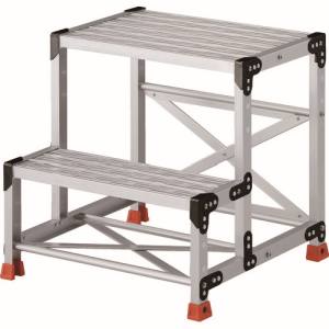 トラスコ TRUSCO トラスコ TSFGR-266 作業用踏台 アルミ製 グレーチング仕様 SUS金具 2段 高さ0.6m 天板600×400 TRUSCO メーカー直送 代引不可 沖縄 離島不可