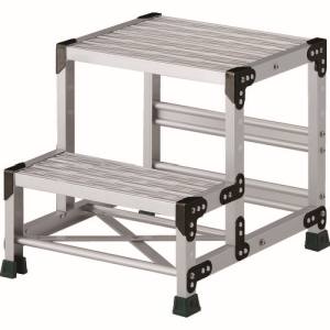 トラスコ TRUSCO トラスコ TSFGR-255 作業用踏台 アルミ製 グレーチング仕様 SUS金具 2段 高さ0.5m 天板500×400 TRUSCO メーカー直送 代引不可 沖縄 離島不可