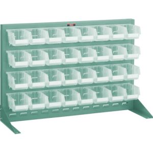 トラスコ TRUSCO トラスコ パネルコンテナラック 卓上型 コンテナ小透明X32 緑 T-0632N-TM GN メーカー直送 代引不可