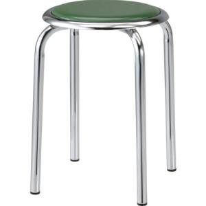 トラスコ中山 TRUSCO 丸イス メッキ仕上げ脚 Φ320×H445 グリーン TM-24M-GN メーカー直送 代引不可 北海道・沖縄・離島不可