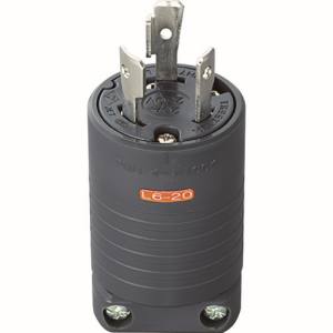 明工 明工 MH7172B 接地2P20A引掛プラグ L6-20 20A.250V 黒