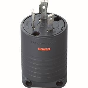 明工 明工 MH7173B 接地2P30A引掛プラグ L6-30 30A.250V 黒 