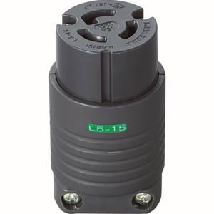 明工 明工 MH8151B 接地2P15A引掛コネクターボデー L5-15 15A.125V 黒