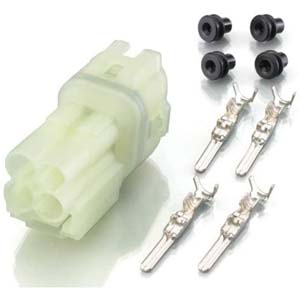 キタコ KITACO キタコ 0900-755-02024 コネクターSET HM防水タイプ HM防水 4極 オス 1SET KITACO