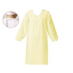 ワコウ WAKO ワコウ ウルトラドライエプロン 袖付 ゴム クリーム E1204-3G