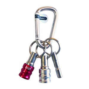 ベストツール BESTTOOL ベストツール BTH-22RW ビットホルダー 2PCカラビナ付 レッド シルバー