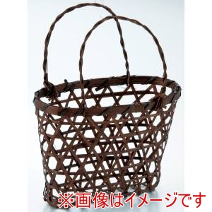 萬洋 MANYO 萬洋 15-569S 茶染手提げかご 小