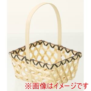 萬洋 MANYO 萬洋 15-782 白竹六ツ目かご手付角