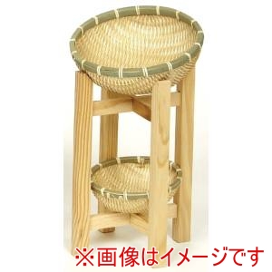 萬洋 MANYO 萬洋 15-713L 木製飾り台ミニかご付 大