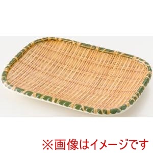 萬洋 MANYO 萬洋 91-310S 竹風メラミンプレート巻渕 青 角 小