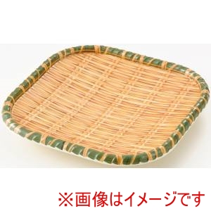 萬洋 MANYO 萬洋 91-311L 竹風メラミンプレート巻渕 青 正角 大