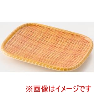 萬洋 MANYO 萬洋 91-314L 竹風メラミンプレート巻渕 白 角 大