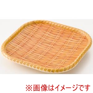 萬洋 MANYO 萬洋 91-315S 竹風メラミンプレート巻渕 白 正角 小