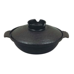 五進 五進 鉄 寄せ鍋 内面茶ホーロー仕上 30cm