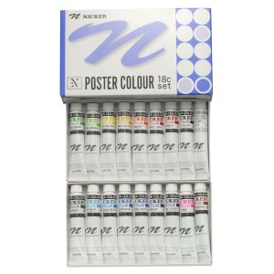 ニッカー絵具 ニッカー絵具 ポスターカラー 20ml PT18 18色セット PT18S