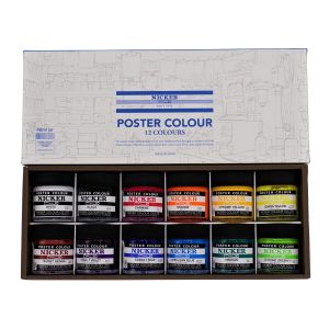 ニッカー絵具 ニッカー絵具 ポスターカラー 40ml 12色セット PC40ML12N