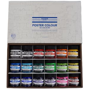 ニッカー絵具 ニッカー絵具 ポスターカラー 40ml 18色セット PC40ML18N